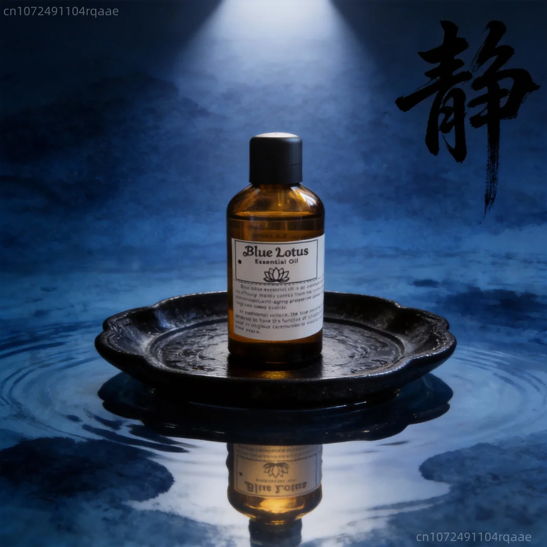【100 % natürlich】 Blaues Lotus-Ätherisches Öl für Aromatherapie, Diffusor, Meditation, Entspannung, Schlafhilfe, Raumduftöl Image