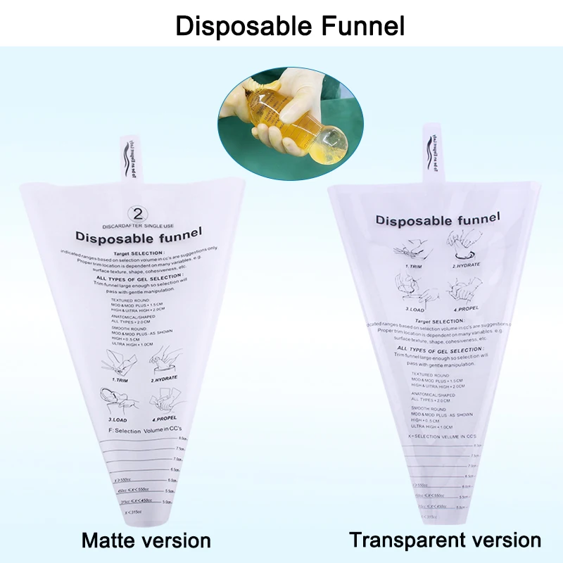 Brustimplantat-Fülltrichter mit Förderband, Einweg-Instrument für Brustvergrößerung, Brustimplantat-Fülltrichter, 1 Stück Image