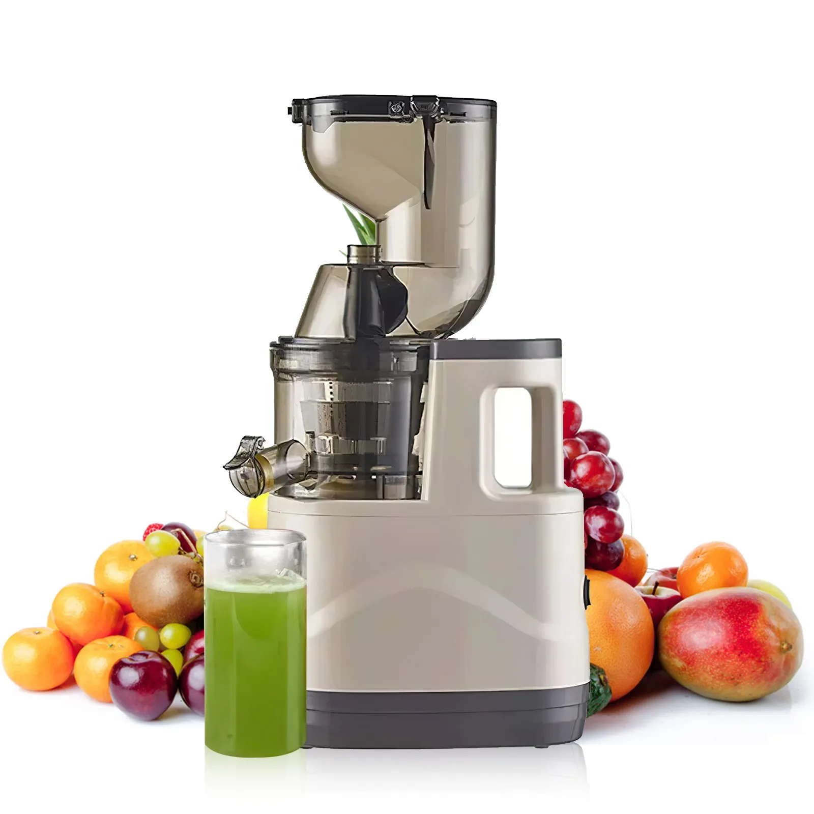 Kaltpress-Entsafter mit großem Einfüllschacht, geeignet für ganze Früchte und Gemüse, hohe Saftausbeute, BPA-freier Slow Juicer. Image