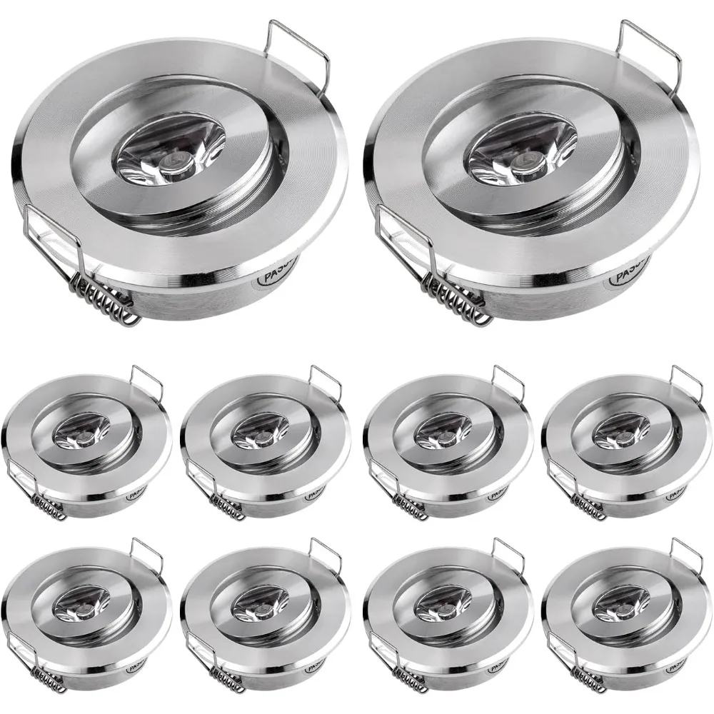 JOYINLED 10 Stück LED-Einbauleuchte Mini 3W Warmweiß Spot-Licht Einbau-LED-Deckenleuchte für Zuhause Schrank Kleiderschrank Innenbeleuchtung