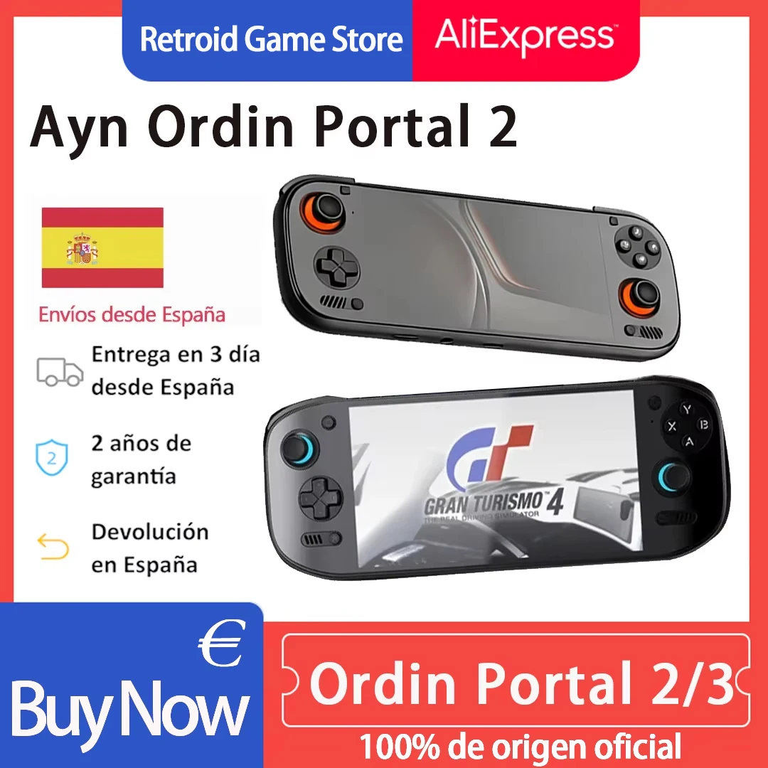 Ayn Odin 2 Portal/3 Tragbare Spielekonsole, 7-Zoll-HD-Bildschirm, 8000 mAh, WLAN, Bluetooth, offener Retro-Spiele-Videoplayer für Geschenke Image