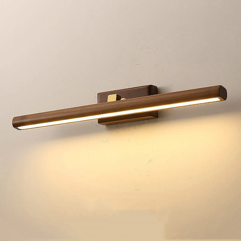 Moderne Kreative Einfache Hause Beleuchtung Led Schwarz Walnuss Wand Lampen 40Cm Wandleuchte Schlafzimmer Luxus Ankleidezimmer Badezimmer Spiegel Licht