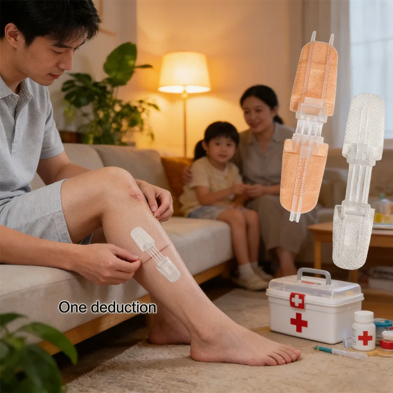 Steri-Strip Alternative Zip Suture Wundverschluss-Pflaster Hält Kanten Zusammen für Saubere Wundheilung Reduziert Narben Tragbar für Erste-Hilfe-Set Image