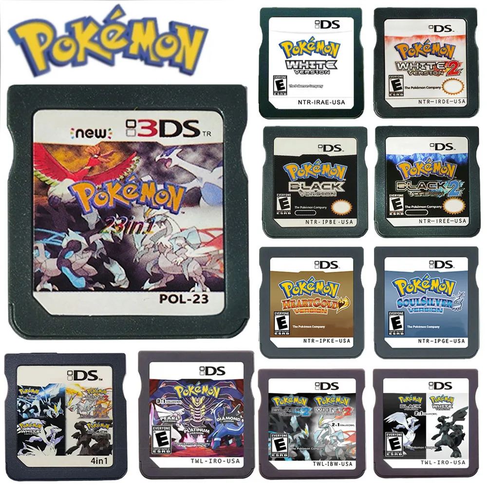 DS Pokemon Game New 23 In 1 Series Speicherkarte für 3DS-Videospielkonsole, englische Sprachversion (R4-Karte) Image