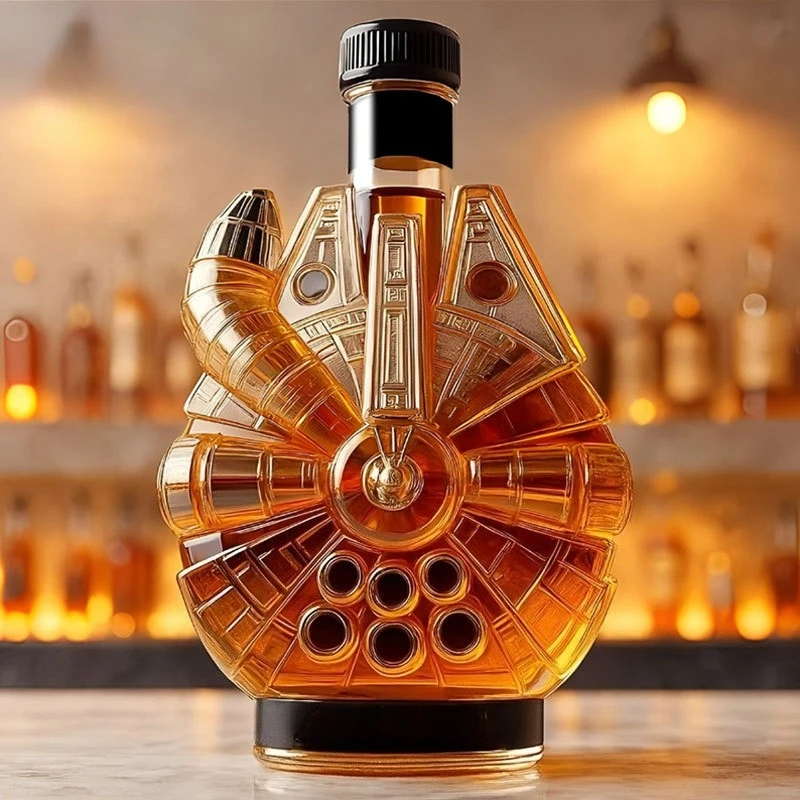 Neue Muschelschiff-Glasflasche für Whiskey, 350ml, für Bar, Partyzubehör, Heimdekoration 2026 Image