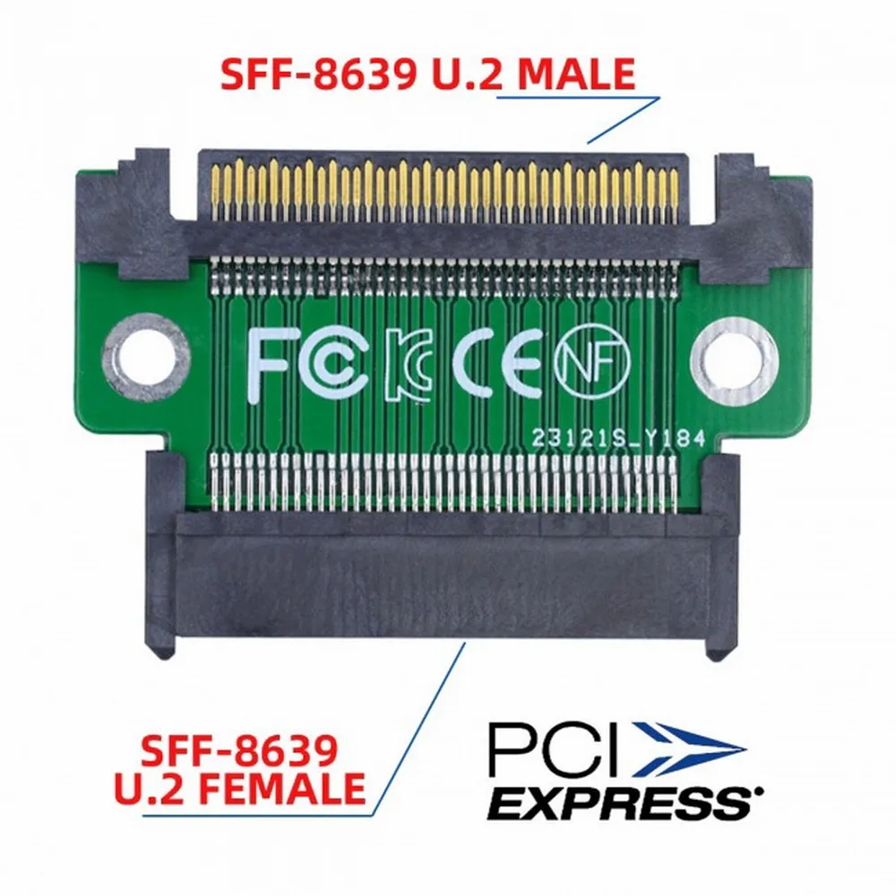 U.2 U2 SFF-8639 Adapter SFF-8639 68pin Stecker auf Buchse Erweiterungskarte für SFF-8639 U.2 SAS SSD Festplatte Image