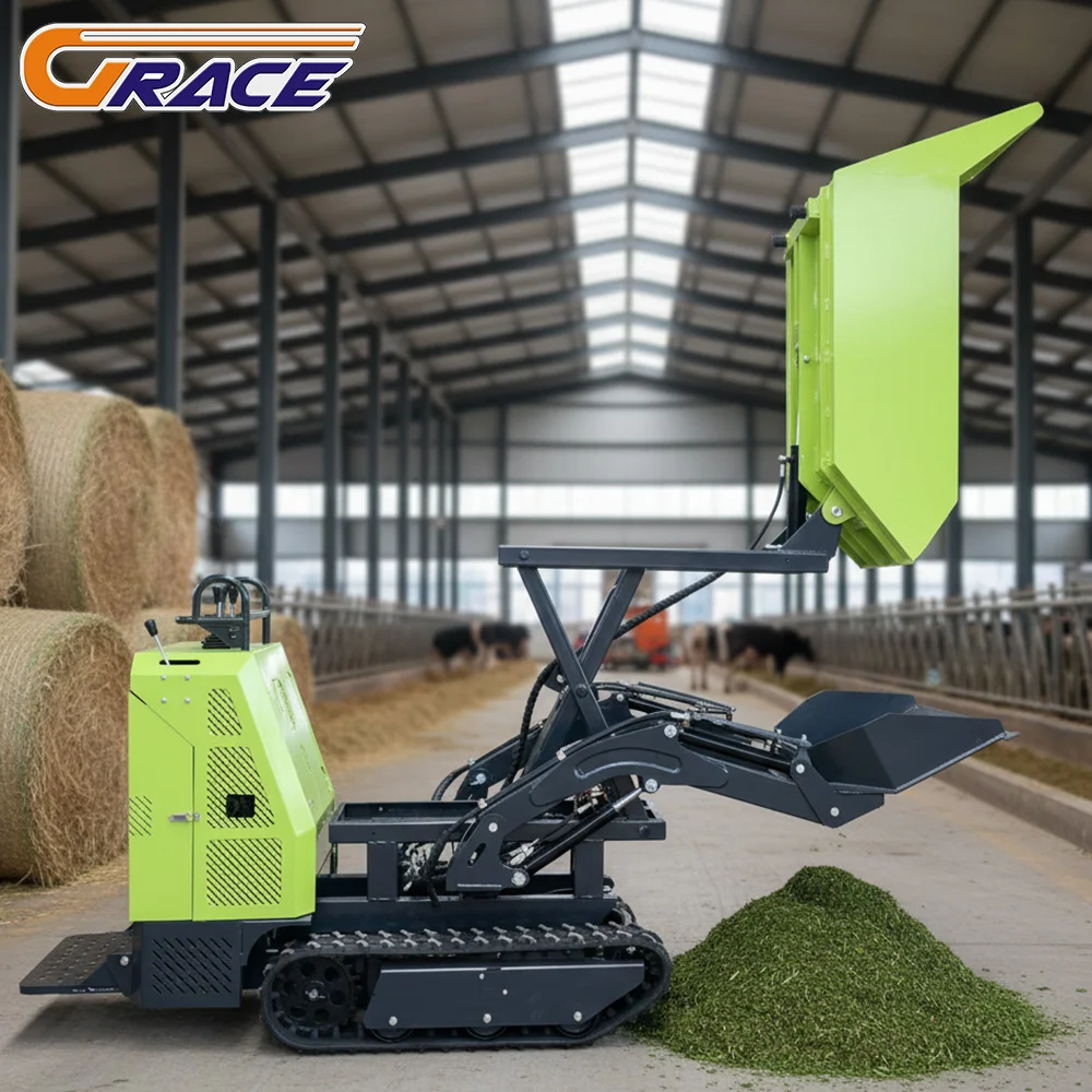 Heißer Verkauf Manuelle Mini Dumper Track Hydraulische Diesel Dump Transporter Multifunktionale Kleine Dumper Crawler EPA Motor zu verkaufen Image