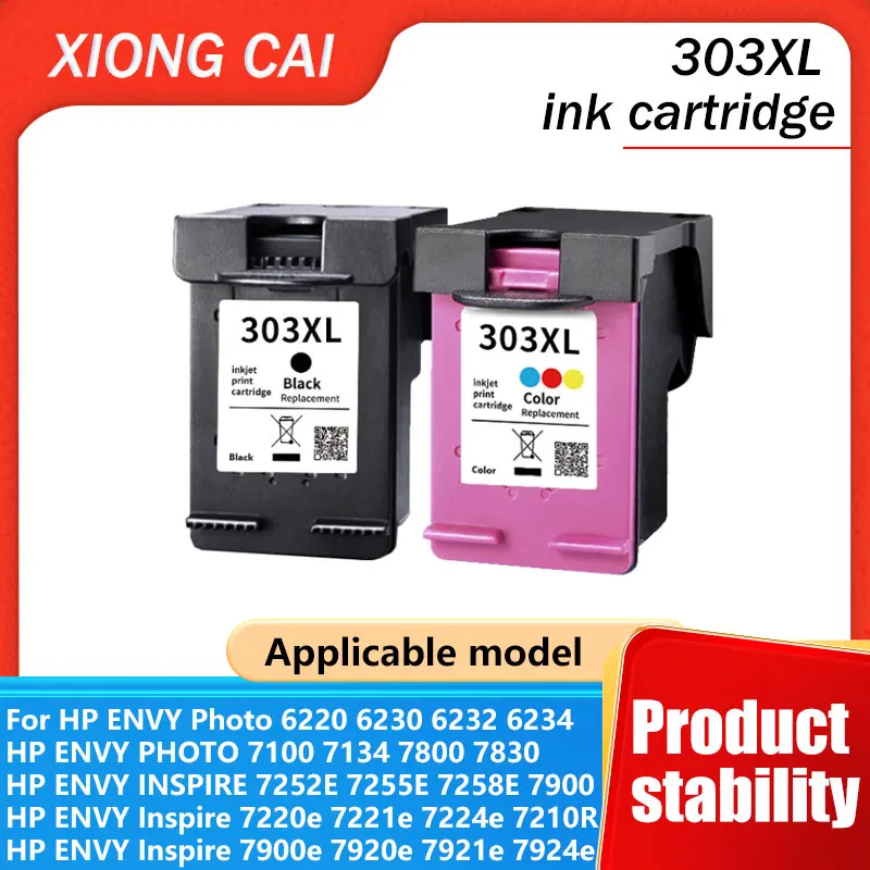 Geeignet für HP HP 303 303XL Tintenpatrone HP ENVY Photo 6220 6230 6232 7120 7130 7830 7833 AIO Drucker-Tintenpatrone Image