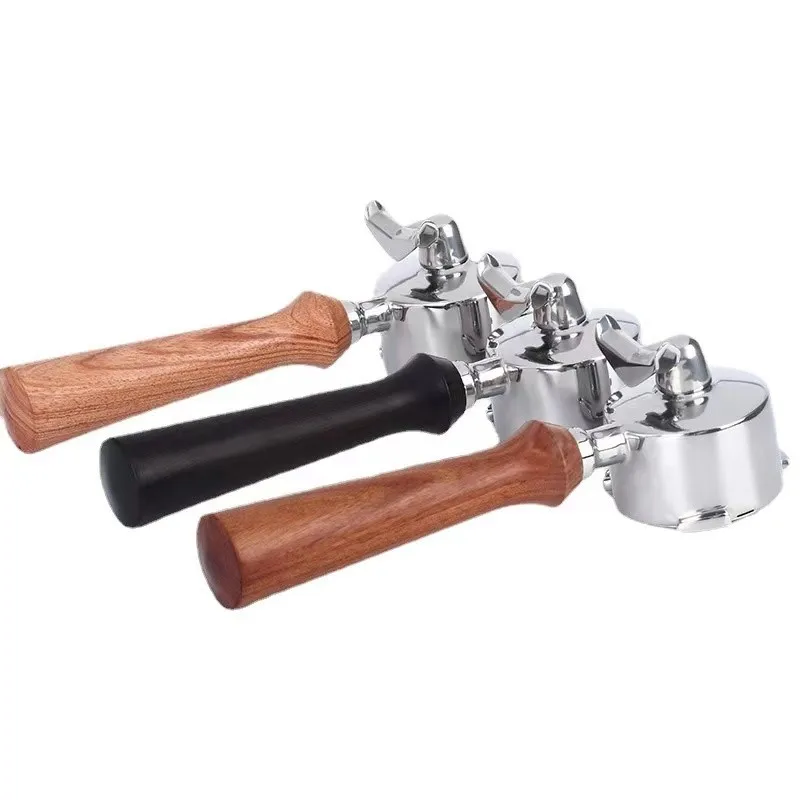 51 mm 3 Ohren Doppelauslauf-Kaffee-Siebträger aus Edelstahl mit 2 Tassen Korb für Delonghi ECO680 ECO685 Kaffeemaschine Image