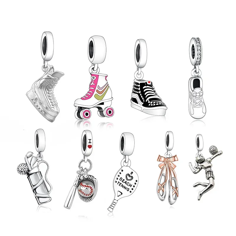 FC Jewelry Fit Original Pan Charms Armband 925 Silber Ice Roller Skating Hockey Schuhe Perle Für Die Herstellung Von Frauen Berloque 2022
