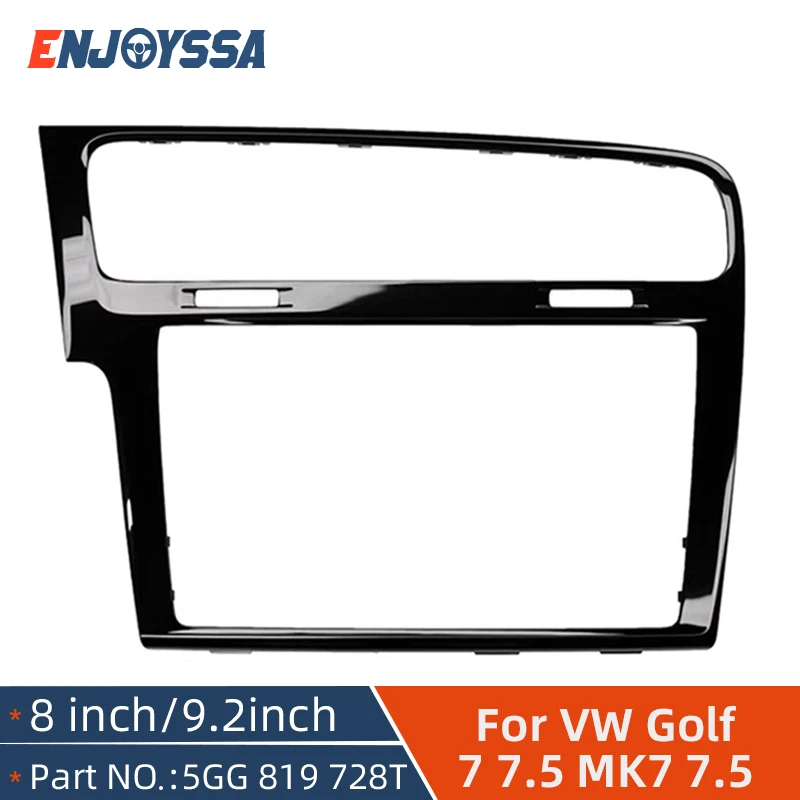 8/9,2 zoll MIB Radio Rahmen Für VW Golf 7 MK7 Golf 7,5 MK7,5 Volkswagen Auto Radio Platten Dekorative Panel bildschirm Lünette Image