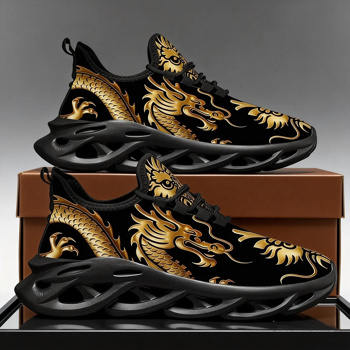 Dragon Graphics Turnschuhe Männer Mesh Atmungsaktive Casual Männer Schuhe Unisex Licht Dicke Sohle Paar Schuhe Athletische Turnschuhe Frauen Schuhe