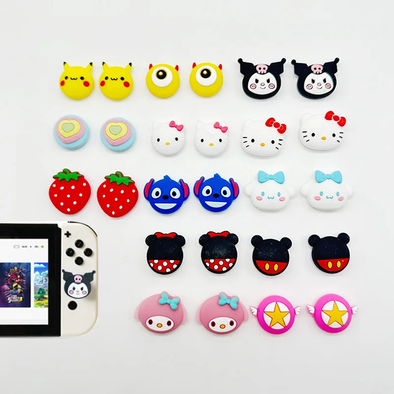 Sanrio Hello Kitty Thumb-Stick-Griffkappe Joystick-Abdeckung für Sony PS5 PS4 PS3 Xbox One/360 Slim Series X/S Switch NS Oled