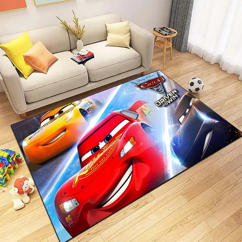 Disney Cars Lightning Mcqueen Muster Wohnzimmer Schlafzimmer Teppich Nachttisch Badezimmer Bodenmatte Kinderzimmer Baby Spielmatte Heimdekoration