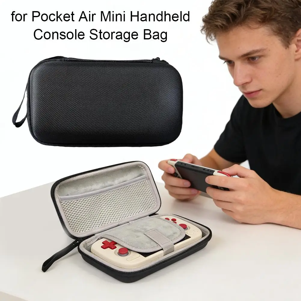 Tragbare Spielkonsolen-Hartschalen-Tasche EVA Stoßfeste Schutztasche mit Netztasche für Retro-Handheld-Spielgeräte Image