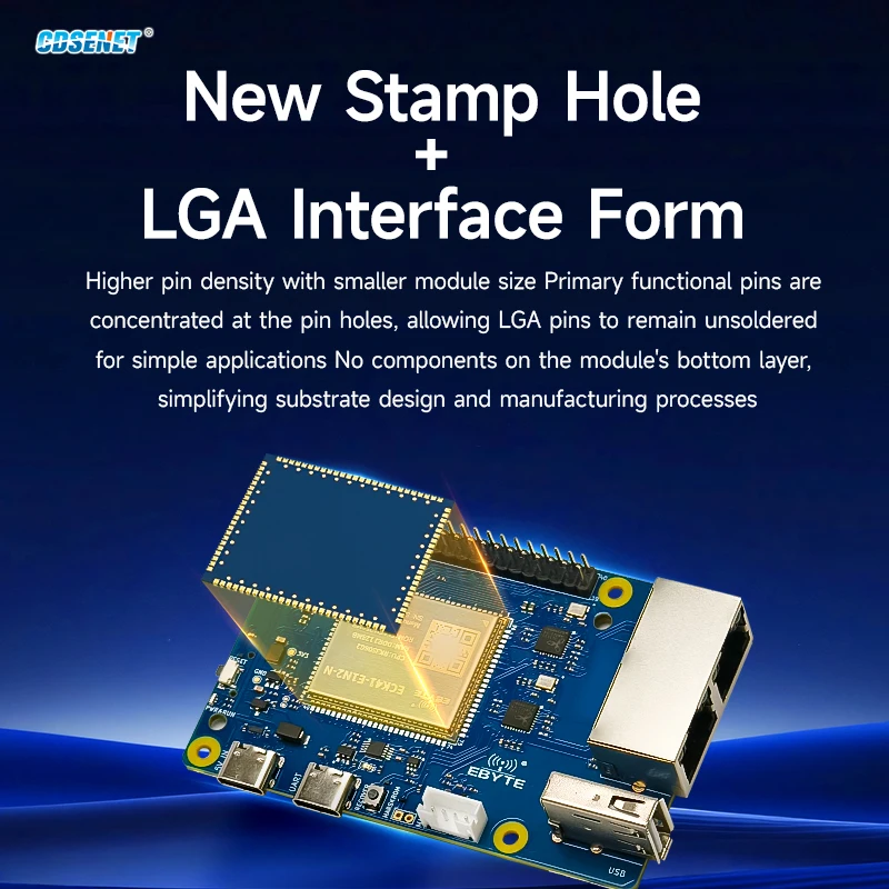 RK3506G Triple-Core A7 Embedded Core Board CDSENT ECK41 Kostengünstiges kleines ARM Linux 256 MB industrielles Multi-Core heterogenes Image