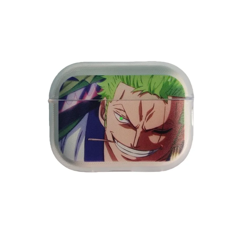Roronoa Zoro Leuchtende Augen Einteilige Kopfhörer-Handyhülle für Apple AirPods 1 2 3 Pro 4 Pro 2 2. Cartoon-Headset-Kopfhörerabdeckung Image