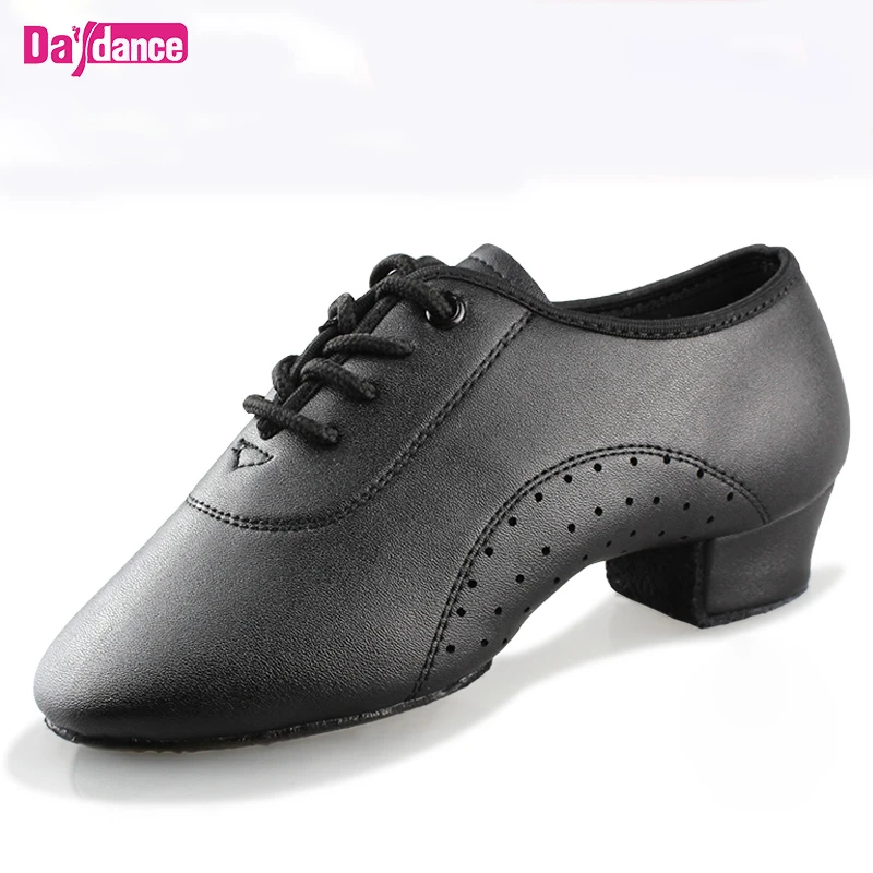 Männer Latin Dance Schuhe Schwarz Low Heels Ballsaal Tanzen Schuhe Jungen Tango Salsa Rumba Moderne Jazz Schuhe