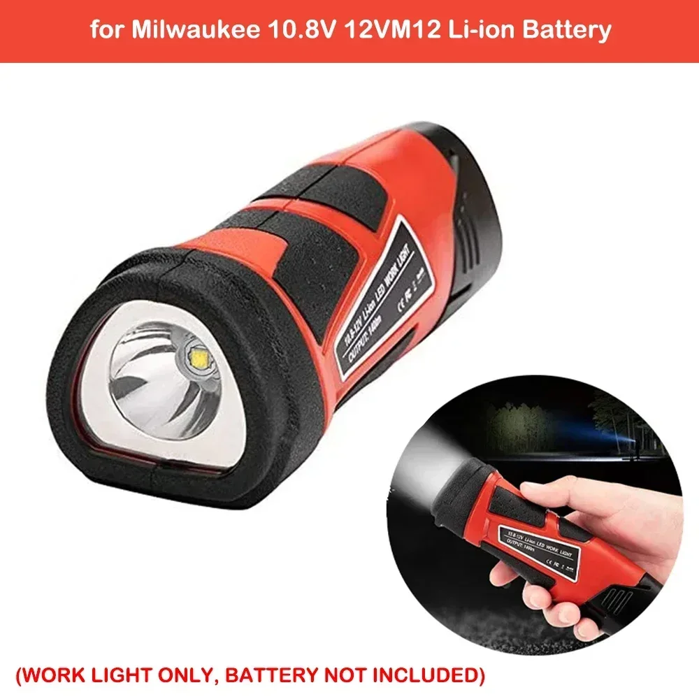Für Milwaukee 3W10.8V-12V Lithium-Batterie Taschenlampe Handheld LED Licht Wiederaufladbare Lampe Blitzlicht Ohne Batterie Image