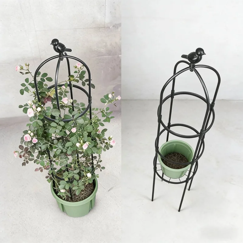 Rostbeständiges Kunststoffbeschichtetes Klettergitter 70,8 Zoll Gartenwerkzeug für Innen- und Außenpflanzen-Unterstützung Image