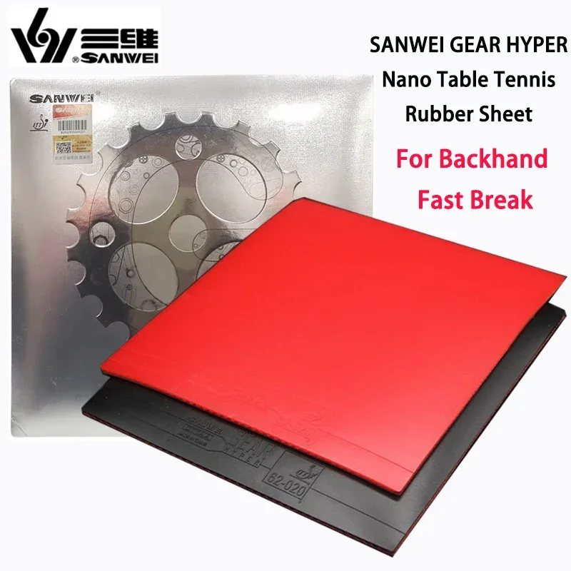 SANWEI GEAR HYPER Nano Tischtennis-Gummiplatte Noppen in halbklebiger Backhand Fast Break Ping-Pong-Gummi mit Kuchenschwamm Image