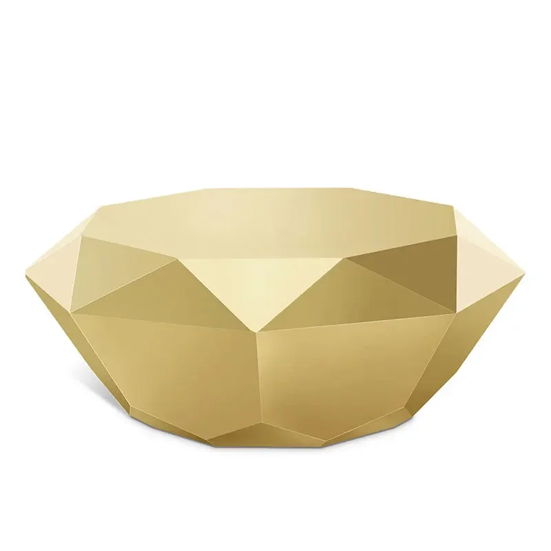 Couchtisch aus Edelstahl, Diamant-Couchtisch, leichter Luxus, einfacher Verkaufsabteilung, Empfang, Kaffee Image