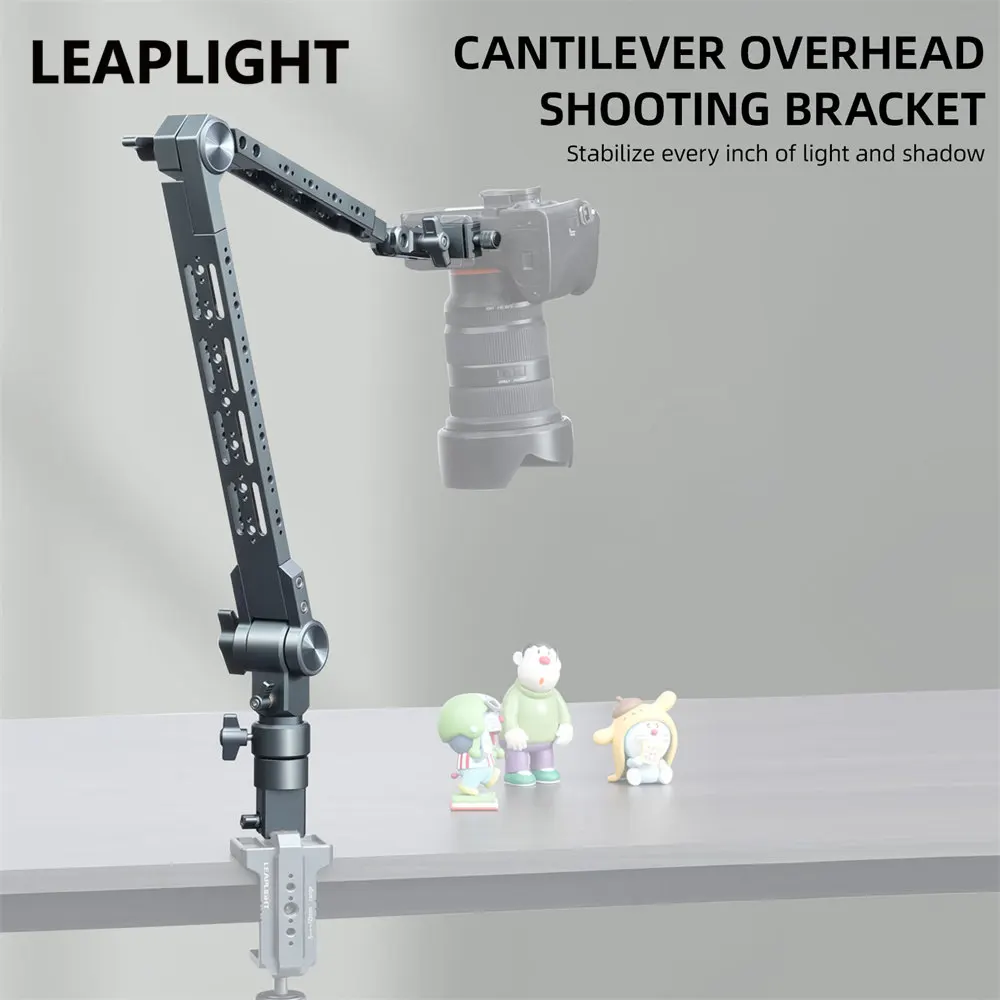 LEAPLIGHT Aluminium Magic Arm Overhead Cantilever Stativ Gelenkarm mit 1/4 Zoll C-Klemme Desktop-Kamerahalterung für Handy/iPad Tablet Image