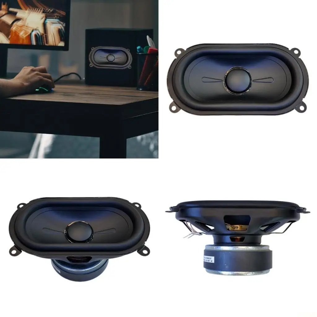 B03F Schwarzer 3x6-Zoll-Oval-Außenmagnetlautsprecher mit 4 Ohm, 4 Ω und 50 W breitem Frequenzbereich Image