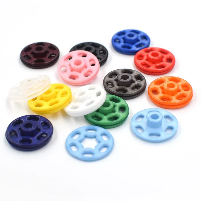 20sets Nylon Kleine Invisible Druckknöpfe Band Befestigungen Kunststoff Taste Abnehmbare Weiß Blau Nähen Zubehör 7mm-20mm Image