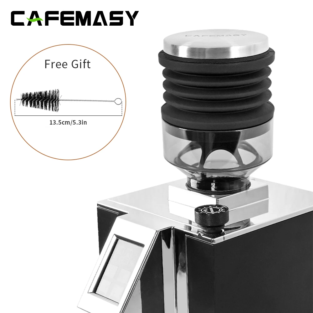Kaffeebohnenmühle Einzeldosis Trichter und Faltenbalg Kaffeemühle Bohnenbehälter Blasen Reinigungswerkzeug für Eureka Mignon Grinder Image