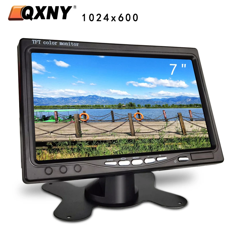 7 Zoll Auto Monitor TFT LCD 1024X600 Display Rückansicht Bildschirm 12 V/24 V für Fahrzeug Backup Kamera CCTV Home Security Überwachung Image