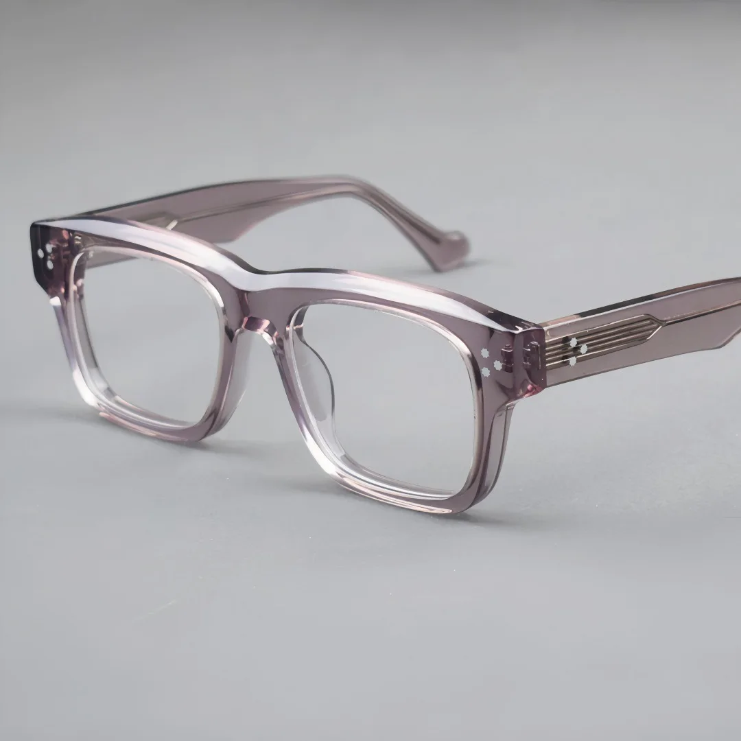 Mode Metall Kreuz Niet Acetat Brille Rahmen Frauen Rezept Individuelles Logo Brillen Männer Optische Lesen Vintage Brillen Image