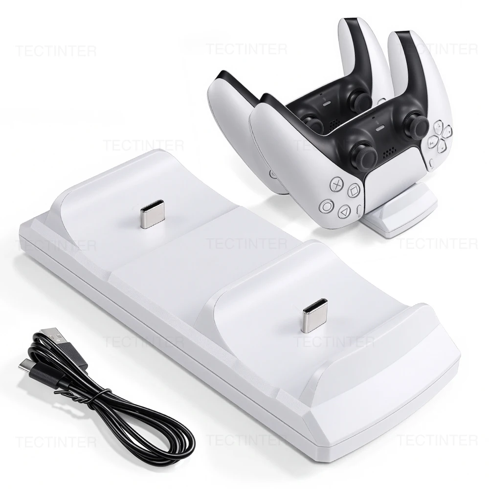Ladestation für PS5 Wireless Controller mit Dual Type-C Schnellladestation für Playstation 5 Gamepad Spielzubehör. Image