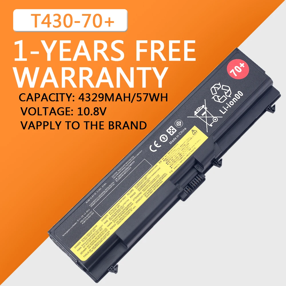 4760mah 57wh Laptop-Akku 70 für Lenovo Thinkpad T430 T410 T410i T420 T420i T510i T520i 45 n1005 45 n1004 45 n1001 45 n1000