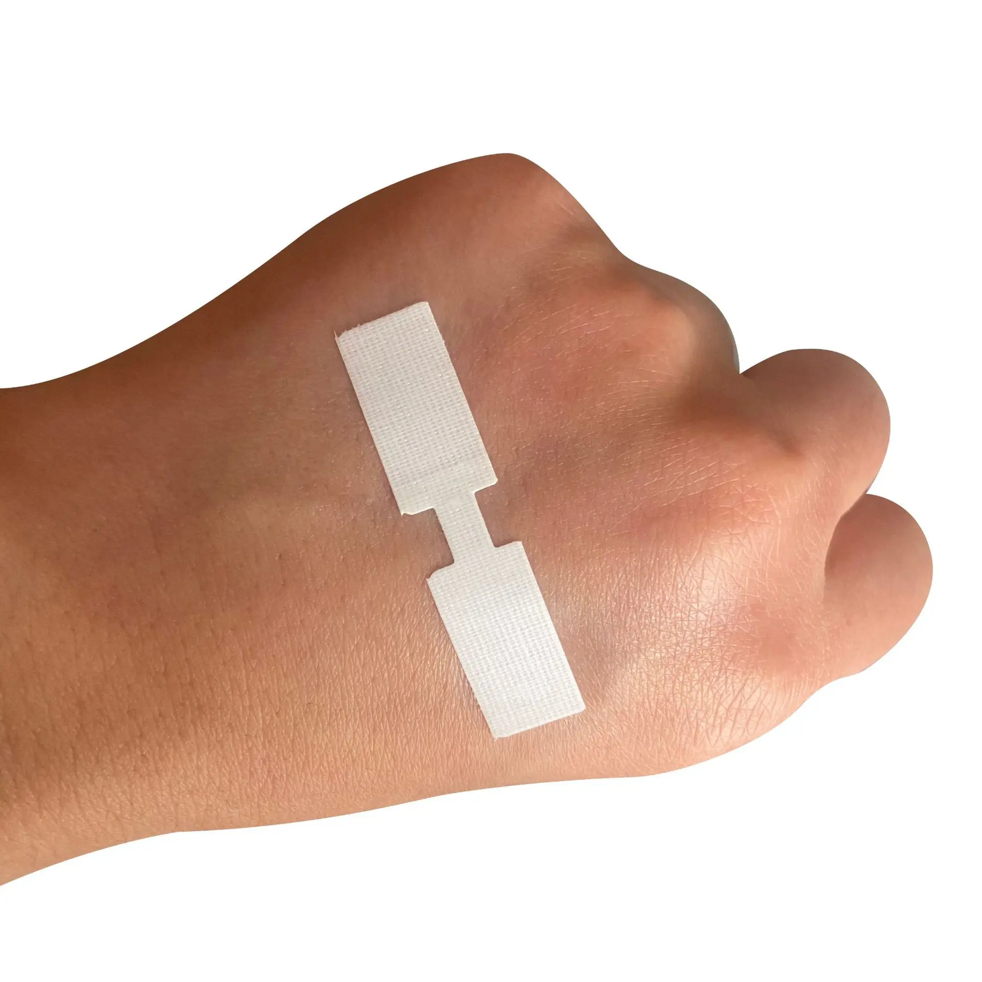 100 Stück Schmetterlingsverschluss-Pflasterstreifen – selbstklebende Pflasterstreifen zum Verschließen von Hautwunden mit Antihaft-Pad Image