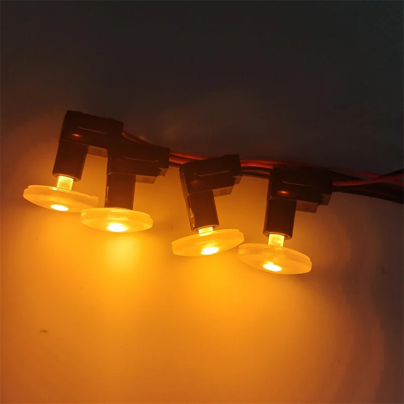 4Pcs LED Umgebungs Licht Transparent lampe körper kreisförmige Auto Innen Schüssel Licht Tür Griff Lichter Handlauf Lichter Dekorative Lampe