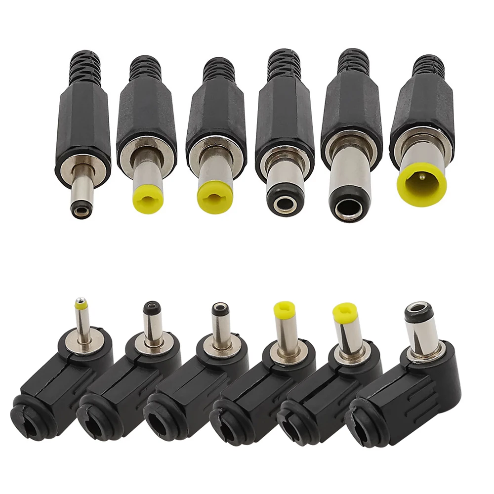 10/5Pcs 90/180 Grad DC Power Stecker Jack Stecker Adapter 2,5*0,7/3,5*1,1/3,5*1,35/4,0*1,7/4,8*1,7/5,5*2,1/5,5*2,5 DC Stecker Image