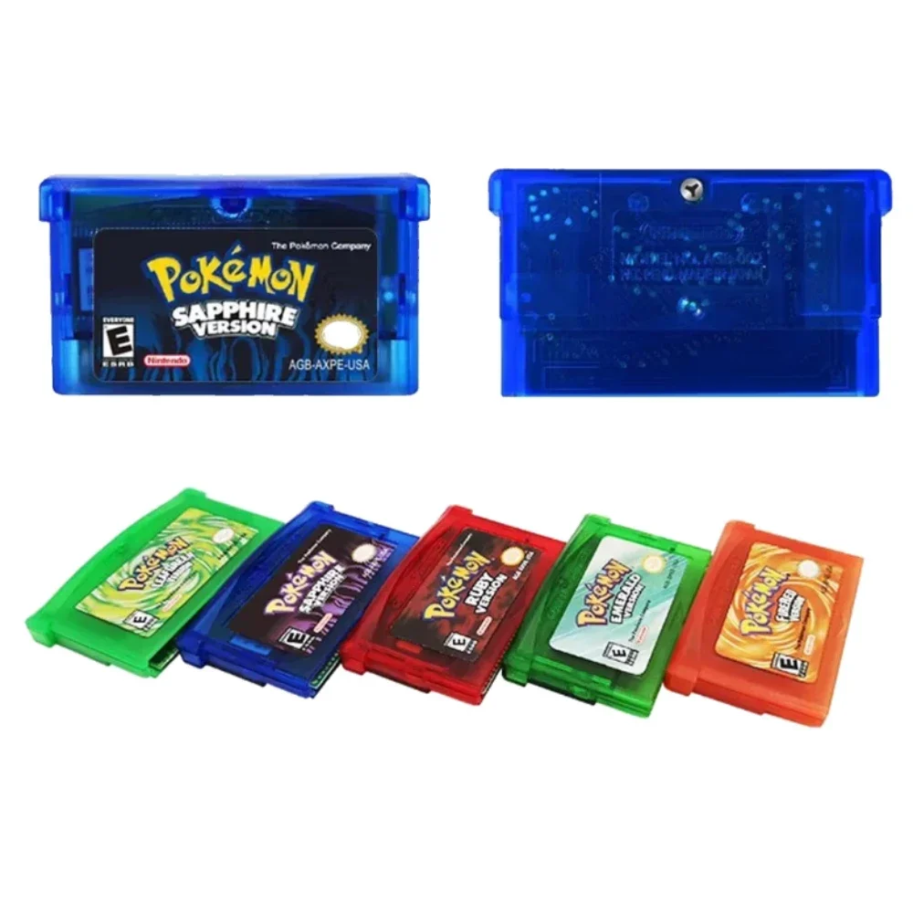Neue GBA 6-Sprachen-Spielkarte 32-Bit-Videospielkonsolen-Kartusche FireRed Emerald LeafGreen Ruby Sapphire für DS/NDS/GB Spielzeuggeschenk Image
