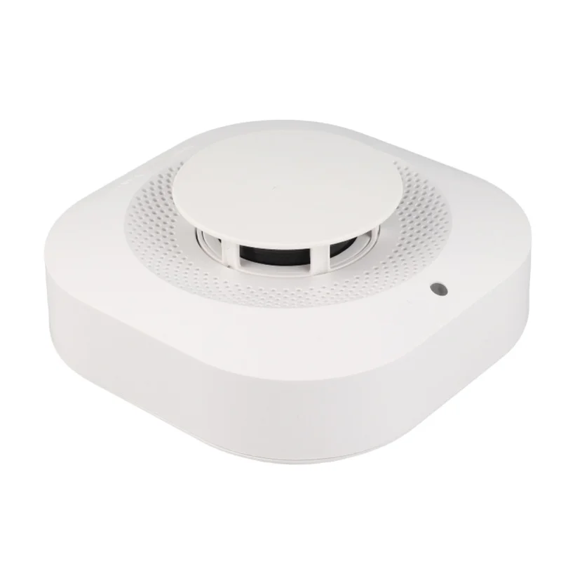 Tuya Zigbee Intelligentes Kabelloses Rauchmelder-Gerät 360 ° Induktions-Rauchmelder für Zuhause mit Ton- und Lichtalarm sowie Kurzschluss-Schutz