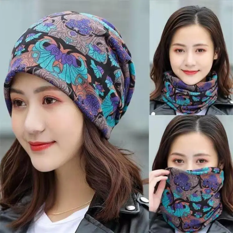 Turban-Mütze, Beanie für Damen und Herren, Unisex, gestrickt, kältebeständig, hält warm, winddicht, Baggy-Mütze, Frühling, Herbst, Winter, lässig, Outdoor Image