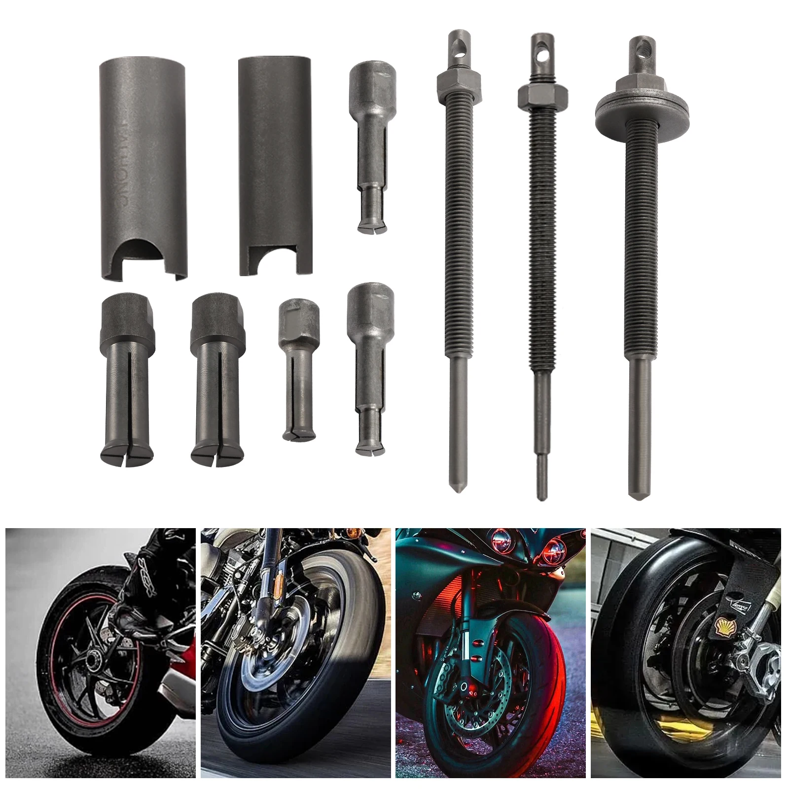 9-30mm Innenlager-Abziehwerkzeug-Set, Hülsenförmiger Lagerabzieher, Innenlager-Extraktionskit, Motorrad-Reparaturwerkzeug Image