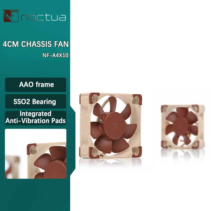 Noctua NF-A4x10 PWM 3pin/4pin 12V/5V Gehäuselüfter 40x40x10mm dünner Lüfter PWM Intelligente Temperaturregelung Ultrakleiner Lüfter Image