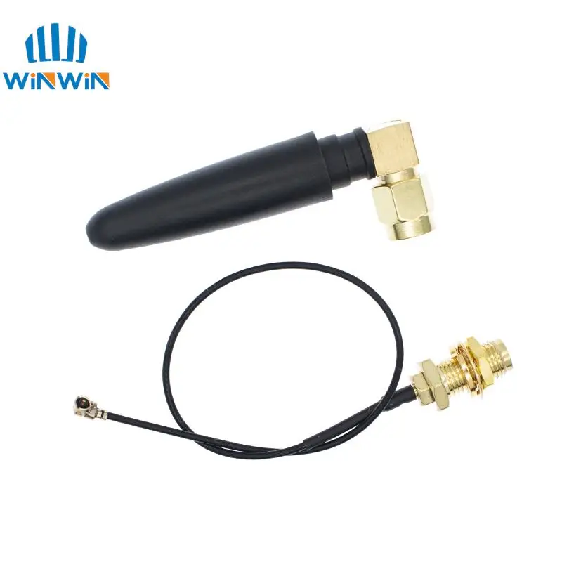 WLAN-Antenne GSM/2,4 G 2 dBi gebogene Bluetooth-Antenne SMA auf interne IPEX-Klebestiftantenne mit Nadel Image