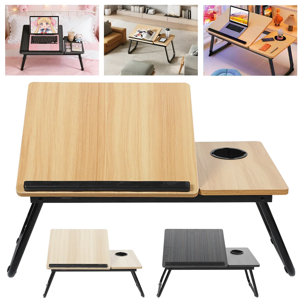 Verstellbarer Laptop-Tisch, tragbarer, faltbarer Betttisch, höhenverstellbarer mobiler Ständer, Heim- und Bürotisch, Computer-Schreibtisch zum Arbeiten/Lernen im Bett
