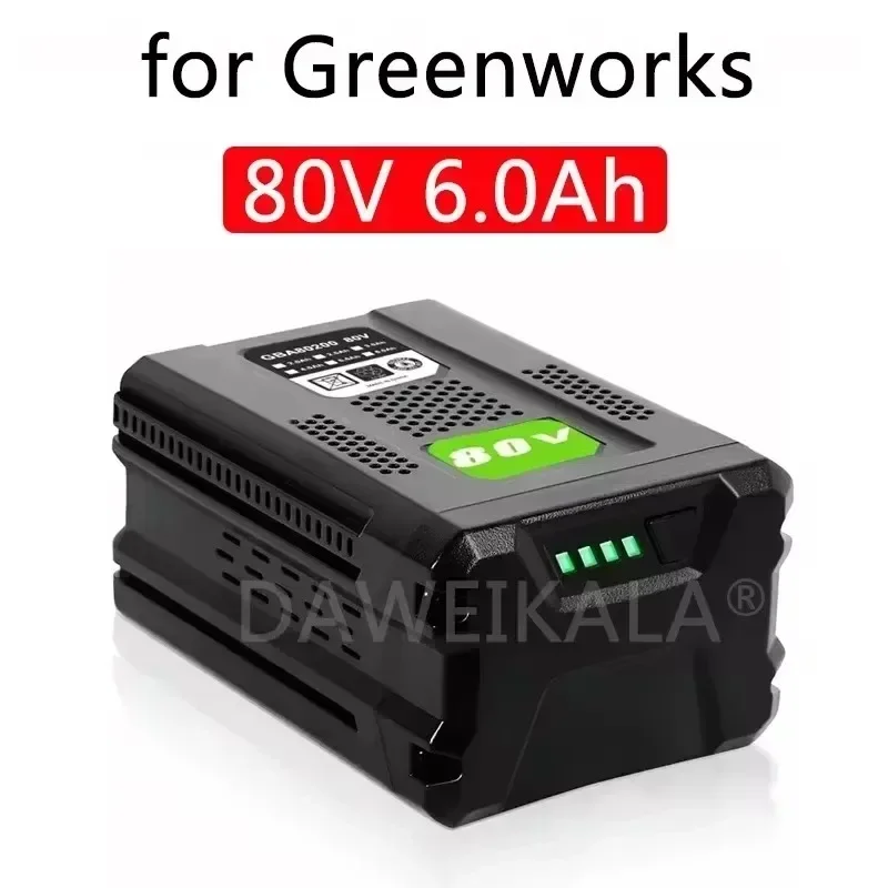 Für Greenworks 80 V Ersatzakku 6,0 Ah Lithium-Ionen-Akku für GBA80200 GBA80250 GBA80400 GBA80250 Image