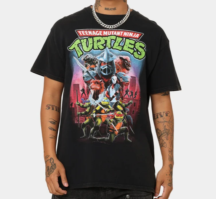 2026 Mode Neue Ninja Turtle Sommer Herren 3D-Druck T-Shirt Streetwear Gemustertes T-Shirt Outdoor Streetwear Übergröße
