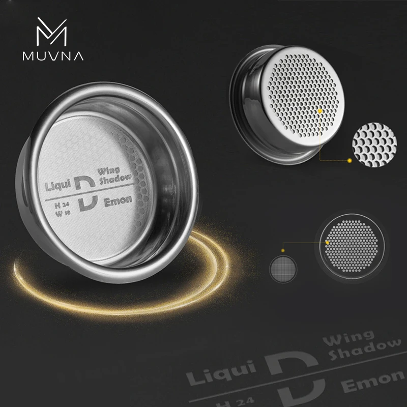 MUVNA Wing Shadow Kaffeefilterkorb Doppelschichtig 51/53/58mm Espresso-Zubehör Körbe Präzisions-Profi-Barista Image