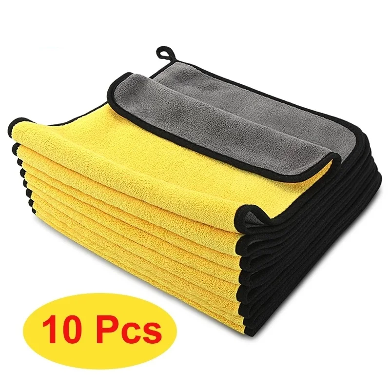 3/5/10 stücke Extra Weiche Auto Waschen Mikrofaser Handtuch Auto Reinigung Trocknen Tuch Auto Pflege Tuch Detaillierung Auto WashTowel nie Scrat Image