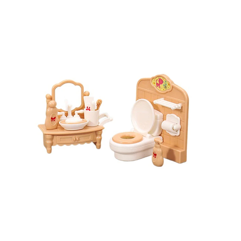 1 ensemble 1:12 maison de poupée Miniature baignoire toilette évier salle de bain ensemble meubles maison modèle décor jouet maison de poupée accessoires