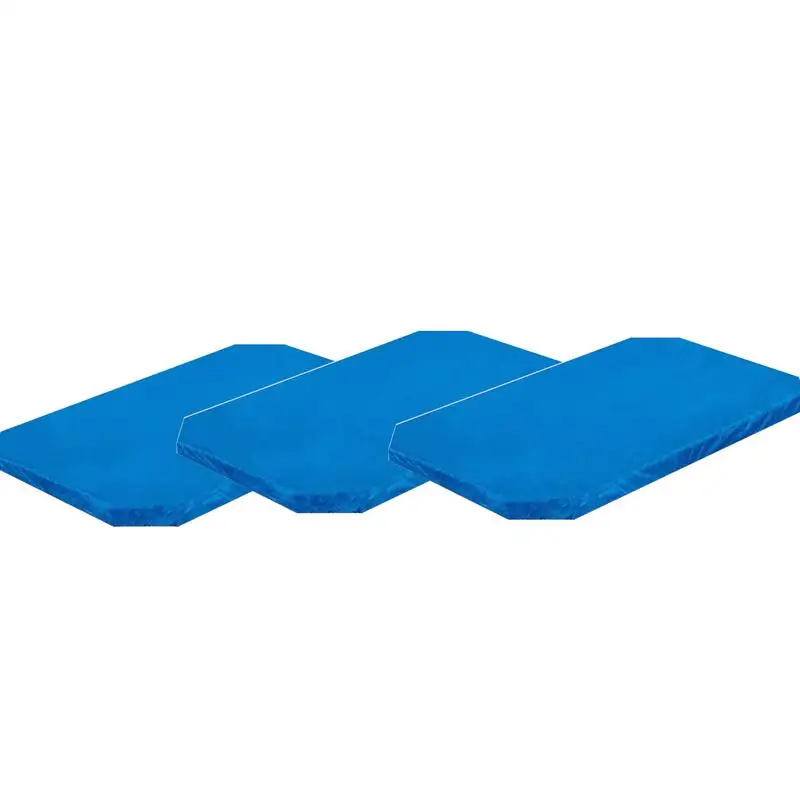 Couverture de piscine rectangulaire imperméable PE pliable couverture de piscine gonflable pour piscine hors sol couverture de piscine familiale pagaie extérieure